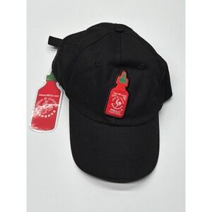 Sriracha Bottle Patch Black Baseball Cap‎ OSFM Adjustable Cotton